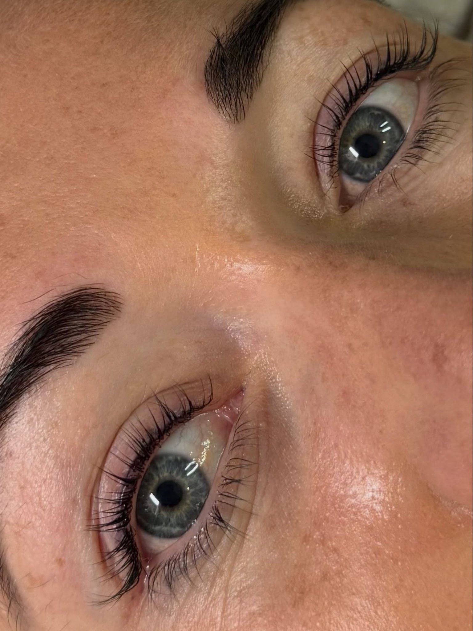 Lashes after a lash lift and tint